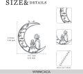 wholesale 925 Sterling Silver Moon & Back Necklace Gift for Mom Nana Mother Daughter Birthday Christmas-0-2