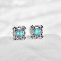 wholesale 925 Sterling Silver Turquoise Celtic Knot Stud Earrings - Viking  for Him & Her-0-1