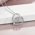 wholesale 925 Sterling Silver Heart Infinity Angel Sisters Pendant Necklace-0-5