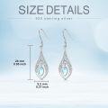 wholesale 925 Sterling Silver Teardrop Moonstone Filigree Dangle Earrings for Women-0-1