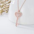 TOUPOP Sterling Silver Tree Of Life Key Necklace For Women-0-3