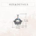 wholesale 925 Sterling Silver Butterfly with Moon Phase Pendant Necklace-0-4
