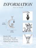 wholesale TOUPOP Moon Necklace 925 Sterling Silver Fox/cat/mermaid/fairy Pendant Jewelry Anniversary Birthday Gifts For Women -0-3