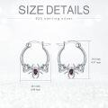 wholesale 925 Sterling Silver Garnet Spider Celtic Knotwork Huggie Hoop Earrings  for Women and Girls-0-4