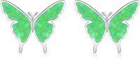 wholesale 925 Sterling Silver Blue Fire Opal Butterfly Stud Earrings Hypoallergenic  for Women Girls 6mm x 8mm-Butterfly Earring(Green)