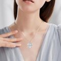 wholesale 925 Sterling Silver Cute Elephant Pendant With Rose Gold Bow And Heart Charm Necklace-0-1
