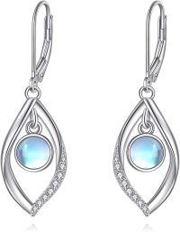 wholesale 925 Sterling Silver Moonstone Lapis Lazuli Peridot Amethyst Teardrop Dangle Earrings-Moonstone Earrings dangle