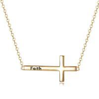 wholesale 14k Gold Cross Necklace Faith Pendant-Yellow gold