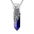 wholesale 925 Sterling Silver Red Agate Crystal Raven Moon Pendant Necklace for Men & Women-0-4