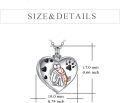 wholesale 925 Sterling Silver Heart Pet Memorial Keepsake Pendant with Paw Prints and Angel Design (Dog)-0-3