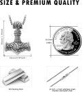 wholesale 925 Sterling Silver  Viking Thors Hammer Pendant Norse Jewelry for Men Women -0-3