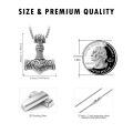 wholesale 925 Sterling Silver Thor Hammer Necklace Wholesale Viking Mjolnir Pendant-0-3