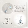 wholesale 925 Sterling Silver Moonstone Black Cat Filigree Teardrop Dangle Earrings-0-4