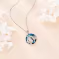 TOUPOP Sterling Silver Crystal Nightmare Necklace Jack And Sally Jewelry-0-4