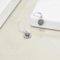 wholesale 925 Sterling Silver Sunflower Drop Earrings with Leverbacks-0-4