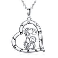 wholesale 925 Sterling Silver Zodiac Necklace with 12 Constellations Horoscope Heart Pendant for Women-01-Capricorn Necklace(12.22-01.19)-01-Capricorn Necklace(12.22-01.19)
