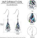 wholesale 925 Sterling Silver Abalone Shell Bat Shape Drop Dangle Hoop Halloween Christmas  for Women-0-1