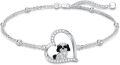 wholesale 925 Sterling Silver Heart Shih Tzu Dog Bracelet s for Women-0-0