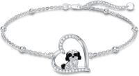 wholesale 925 Sterling Silver Heart Shih Tzu Dog Bracelet s for Women-Shih Tzu