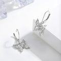 wholesale 925 Sterling Silver Butterfly Hypoallergenic Leverback Dangle Earrings-0-4