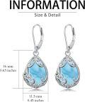 wholesale Sterling Silver Celtic Filigree Teardrop Earrings with Leverback for Women Mother s Day Gifts-0-10