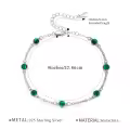 wholesale 925 Sterling Silver Malachite 7 Chakra Ankle Anklets Wholesale for Women-0-3