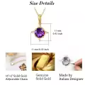 wholesale 14K Gold Sapphire Birthstone Necklace - September Royal Blue Gemstone Pendant for Love & Protection, 16 Adjustable Chain, Gift Box-0-1