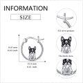 wholesale 925 Sterling Silver French Bulldog Dog Charm Hoop Earrings Gift for Women Girls-0-4