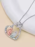 TOUPOP Sterling Silver Sister Pendant Necklace, Best Friends Jewelry Gift-0-4