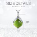wholesale Teardrop Necklace 925 Sterling Silver Vintage Natural Gemstone Pendant Jewelry Birthday Christmas Gifts For Women Mom -0-5