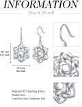 wholesale 925 Sterling Silver Celtic Knot Tree of Life Lotus Drop Earrings-0-3