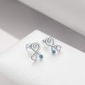 wholesale Hypoallergenic S925 Sterling Silver & Austrian Crystals Lead/Nickel-Free Heart Stud Earrings for Nurses-0-1