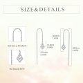 wholesale 925 Sterling Silver Geometric Cubic Zirconia Shape Threader Dangle Drop Earrings with Cubic Zirconia Stones for Women-0-3