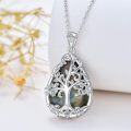 wholesale 925 Sterling Silver Labradorite Tree of Life Pendant Necklace-0-2