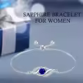 TOUPOP 925 Sterling Silver Birthstone Infinity Bracelet Dainty Fine Jewelry-0-2