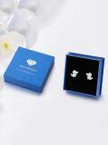 wholesale 925 Sterling Silver Alligator Heart Moonstone Stud Earrings for Women Gift-0-6