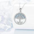 wholesale 925 Sterling Silver Birthstones Tree of Life Necklace for Women Anniversary Birthday Christmas Wedding Jewelry for Wife Sister-0-4