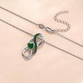 wholesale 925 Sterling Silver & Birthstone Heart Infinity Pendant Necklace for Women, Hypoallergenic Romantic Gift-0-1