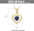 wholesale 14K Gold Heart Necklace with Real Birthstones - Garnet, Amethyst, Aquamarine, Diamond, Emerald, Alexandrite, Ruby, Peridot, Sapphire, Rose Quartz, Citrine, Blue Topaz - Personalized Jewelry Gift for Women-0-5