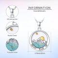 wholesale 925 Sterling Silver Turquoise Mountain Pendant Never Give Up Christian Faith Jewelry for Women-0-3