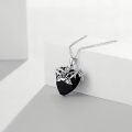 wholesale 925 Sterling Silver Heart-Shaped Black Rose Thorns Infinity Pendant Necklace for Women Girls Valentines Day Gifts Jewelry Accessories 43mm x 68mm-0-2