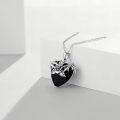 wholesale 925 Sterling Silver Heart Pendant With Rose And Thorns Necklace-0-2