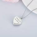 wholesale 925 Sterling Silver Heart Cremation Urn Necklace Oxidized Floral Amethyst Memorial Pendant-0-2