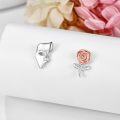 wholesale 925 Sterling Silver Rose & Drama Masks Stud Earrings for Women Gifts-0-3