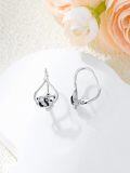 wholesale 925 Sterling Silver Panda Leverback Dangle Drop Earrings for Girls and Teenagers Gift Ideas-0-3