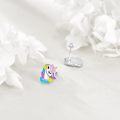 wholesale 925 Sterling Silver Rainbow Unicorn Head Stud Earrings for Women Girls Gift-0-4