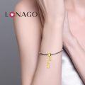 wholesale Gold Personalized Name Charm for Bracelet Custom Name Bead Nameplate Charm Gift for Women-0-5