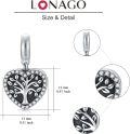 wholesale 925 Sterling Silver Heart Shaped Family Tree Urn Pendant with Family Engraving and Funnel Set for Ashes -0-6