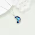 TOUPOP Sterling Silver Crystal Birth Flower Necklace-0-2
