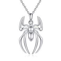 wholesale 925 Sterling Silver Spider Pendant Necklace for Women - Spidey Charm s-01-White Spider Necklace